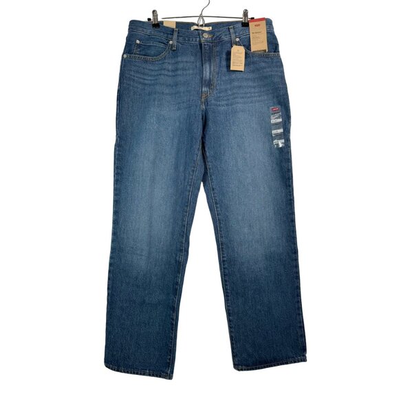 Levis Women's Mid Rise Cotton 94 Baggy Jeans blue retro sz 31